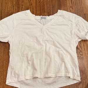 Havana Women’s White V-Neck Women's Top Size Medium